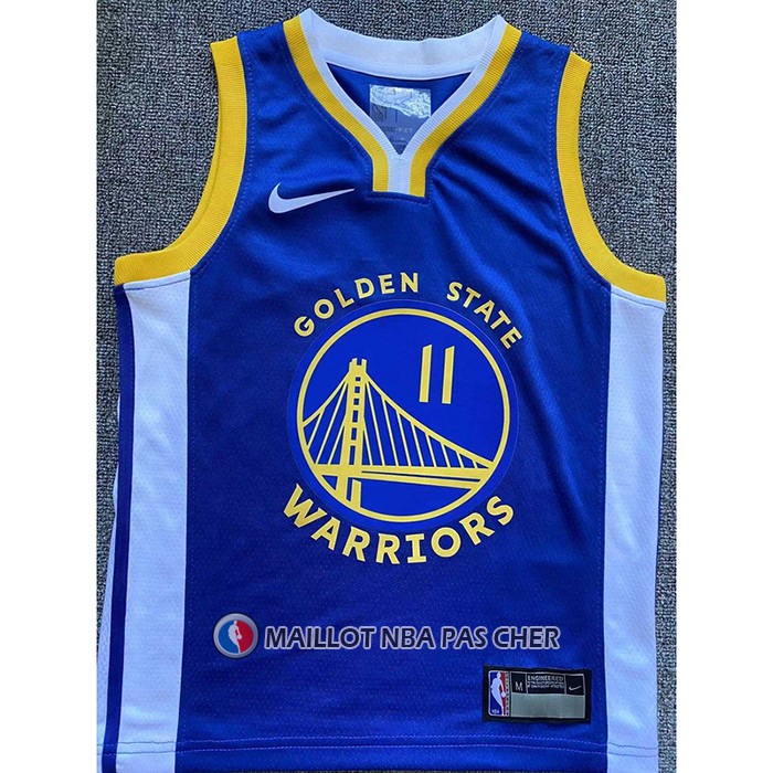Maillot Enfant Golden State Warriors Klay Thompson NO 11 Icon Bleu